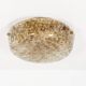 Petite brass and Murano glass flush mount light by Hillebrand