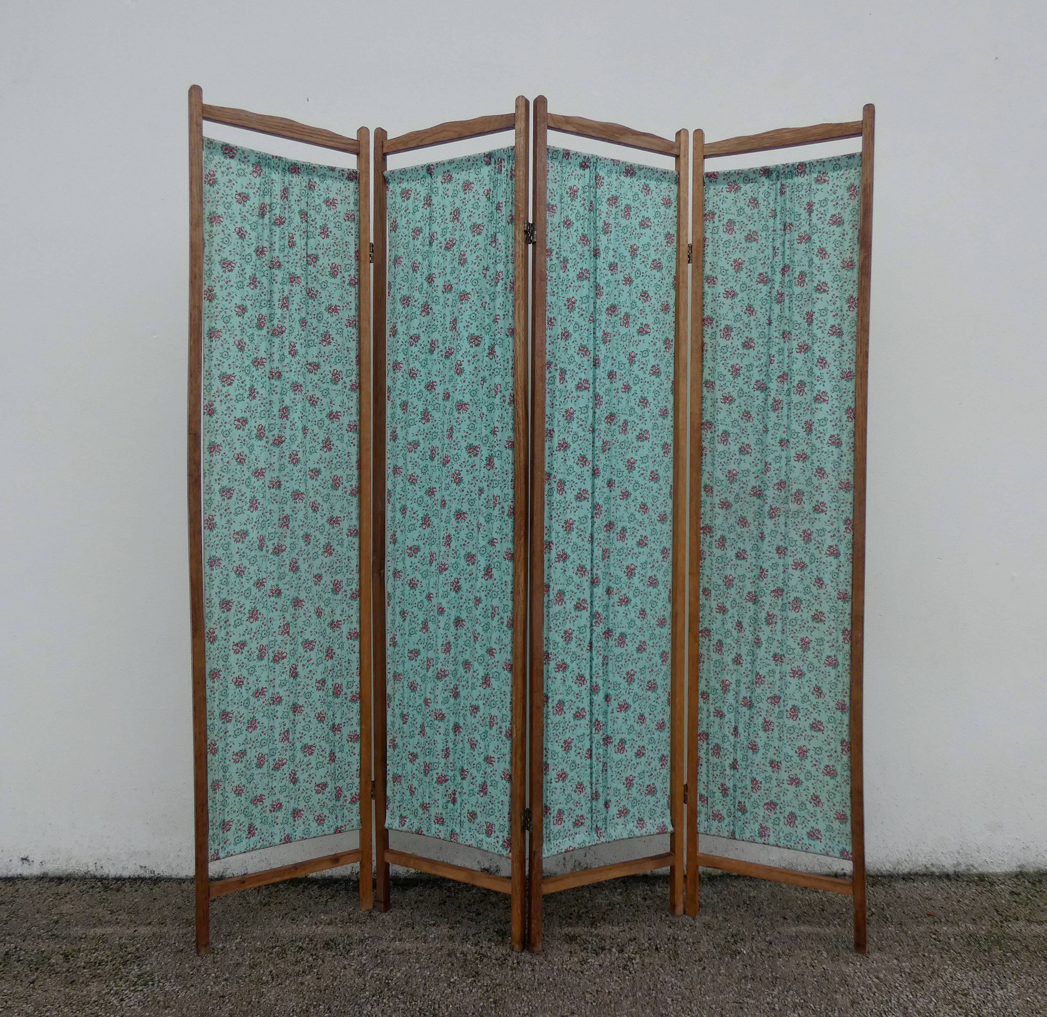 old vintage fabric screen