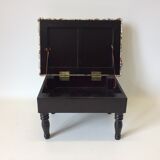 Footrest chest floral fabric