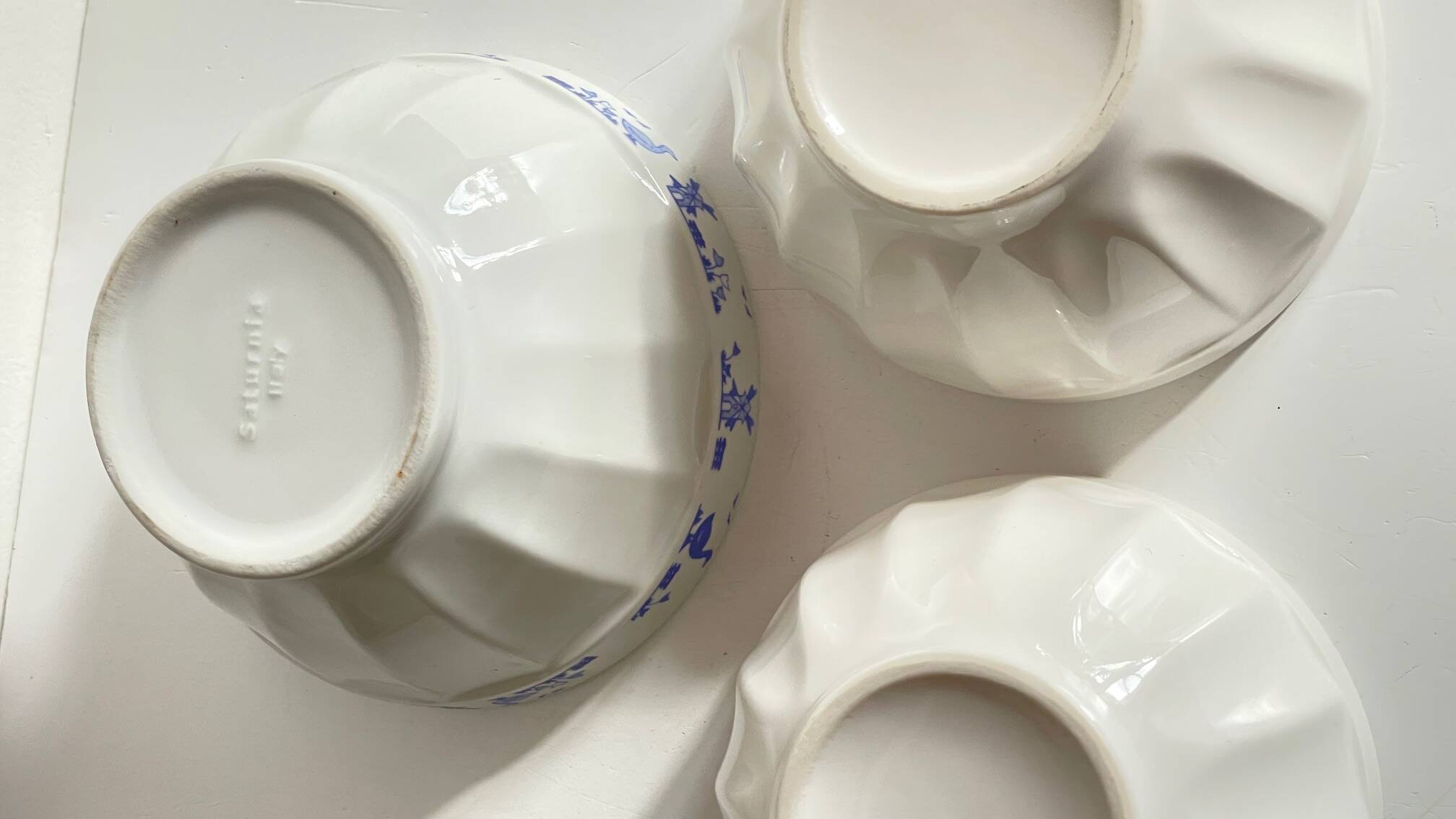 3 Earthenware Bowls by SATURNIA Italy