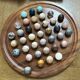 Solitaire game in Rosewood wood and 38 semi-precious stones
