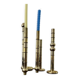 Very Rare Modular Scandinavian Brass Candlestick, 33-Piece Mid-Century Plug