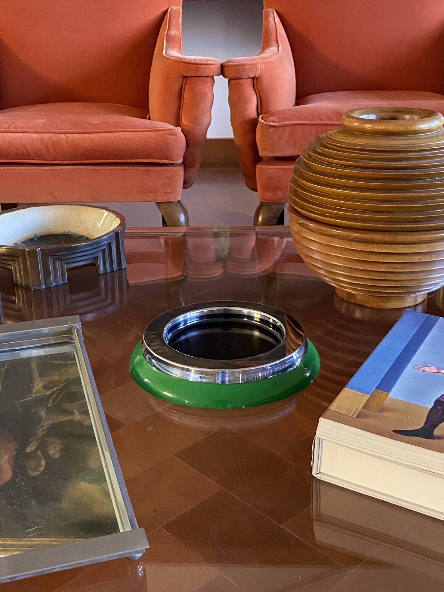Sergio Asti, mod.4635 green ashtray / catchall, Kartell Italy 1967
