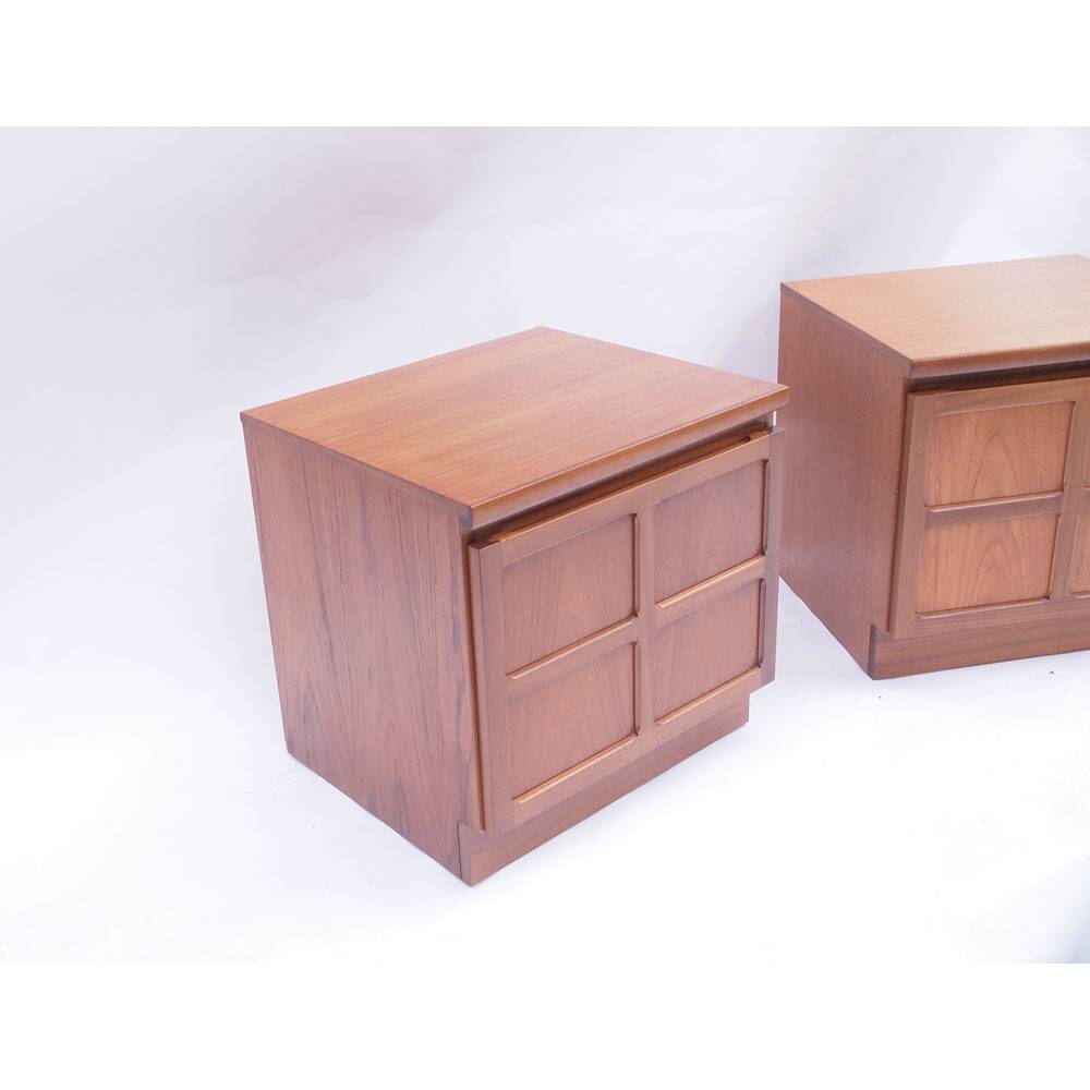 Pair of vintage Nathan Scandinavian bedside tables