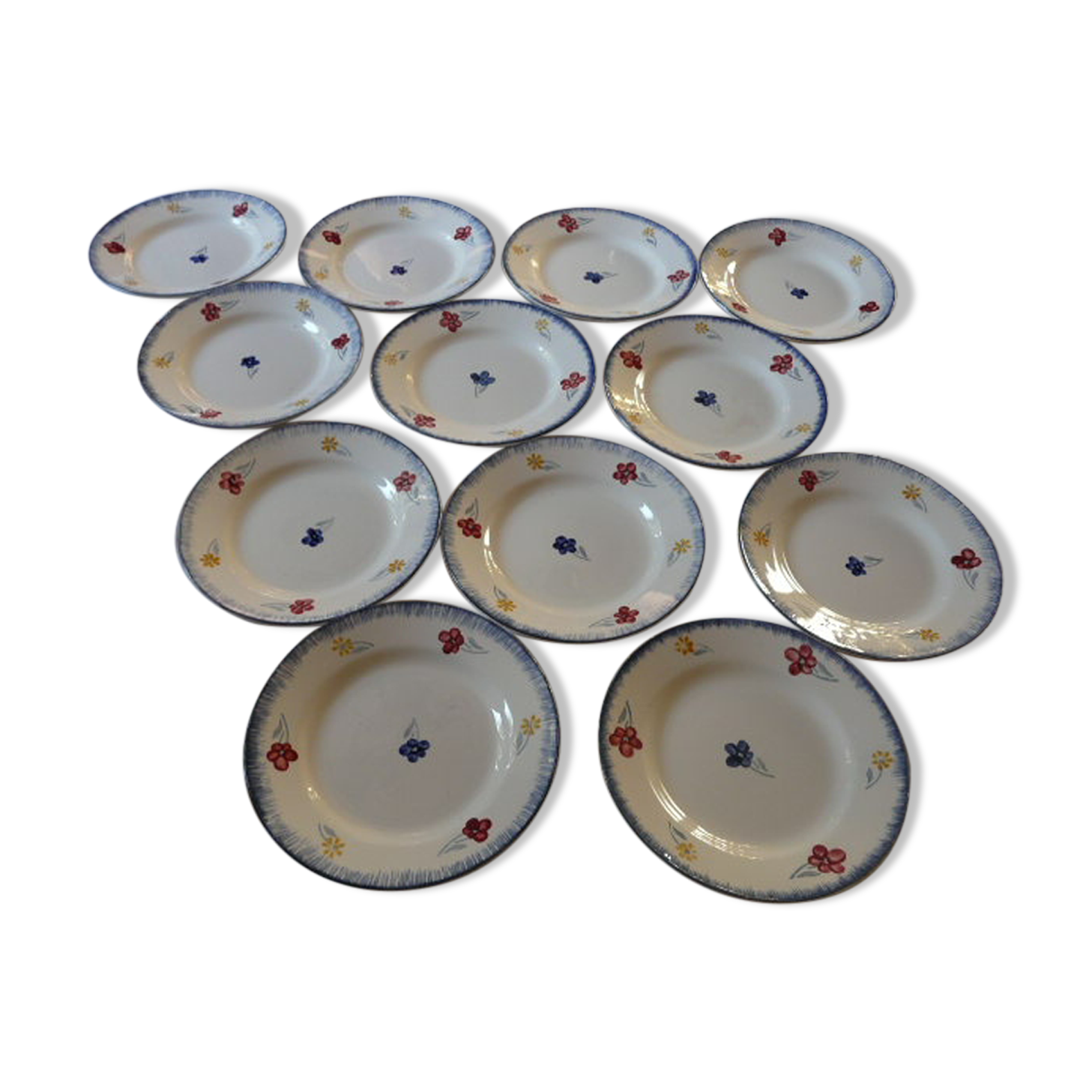 12 digoin dessert plates model Marie Lou