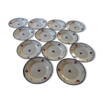 12 digoin dessert plates model Marie Lou