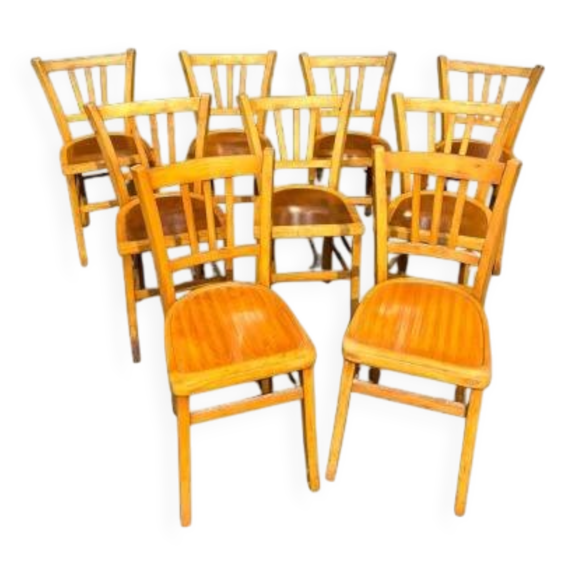 Set of 9 bistro chairs