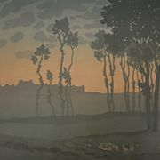 Lithographie par Henri Rivière La Féérie des Heures - L’Aube