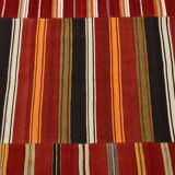 Red & Green Striped Pattern Turkish Kilim Rug, 270x383Cm