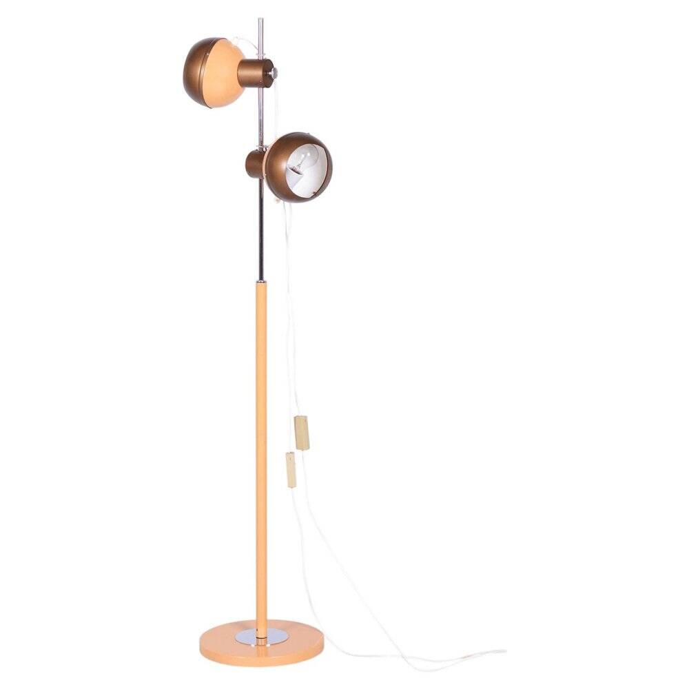 Mid-Century Floor Lamp in Metal attributed to Drukov, Czech, 1970s