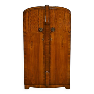 Petite Armoire en Noyer, Art Déco, Maison Walrose, Angleterre – 1940