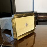 Hollywood regency lamp base maitland smith (usa), tessellated stones & brass, ca 1970