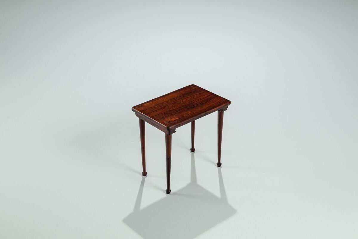 Set of 3 Danish nesting tables in rosewood Denmark 1960