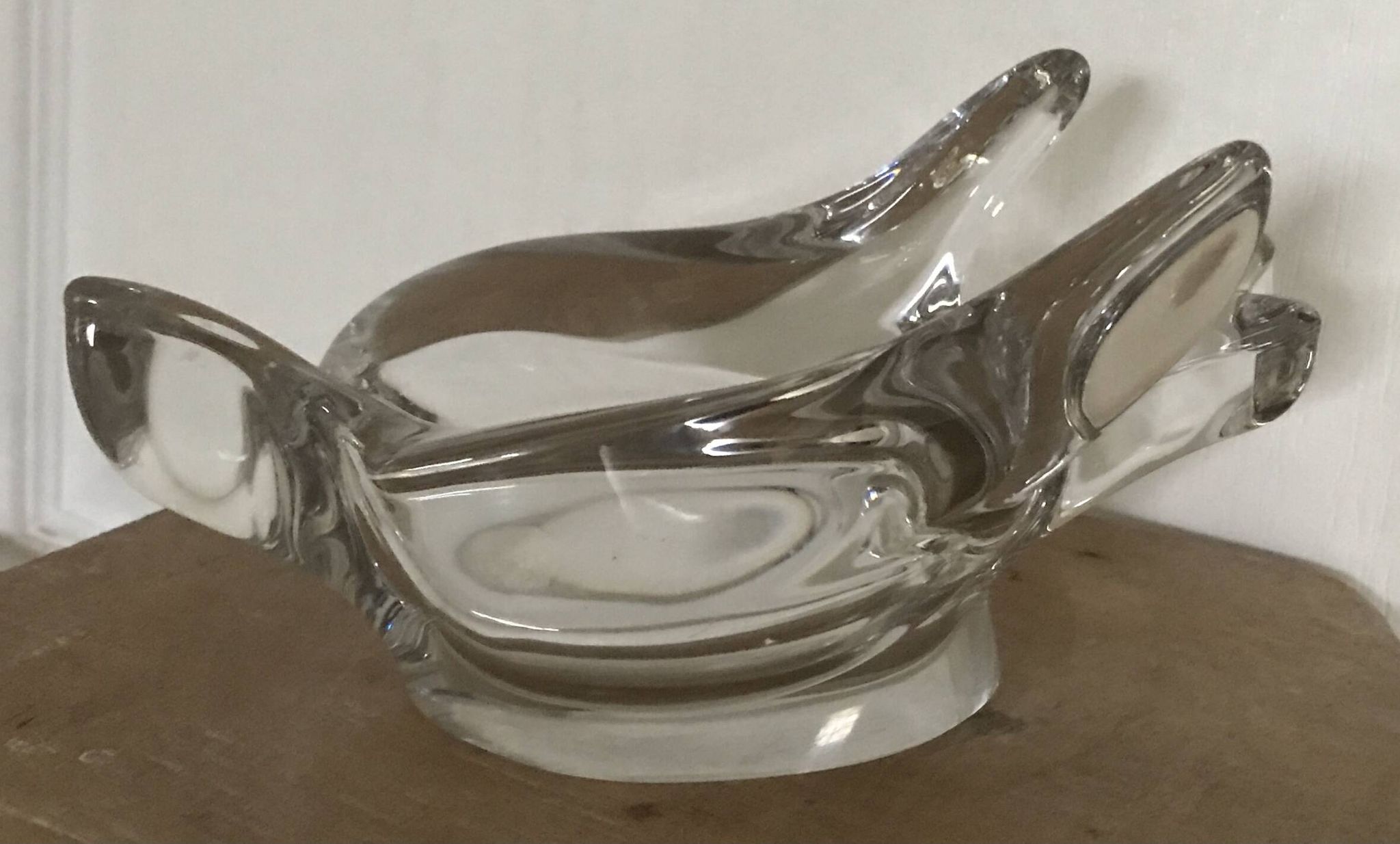 Vide-poche presse-papiers en forme d’oiseau, hirondelle en cristal