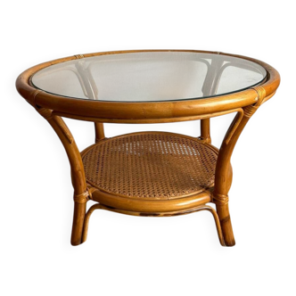 Vintage rattan coffee table