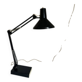Lampe vintage 1970 d'architecte Twist noire bureau - 70 cm