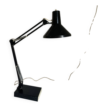 Vintage 1970s black Twist architect's lamp - 70 cm