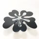 Mid century italian flower table chrome and glass, 1980s