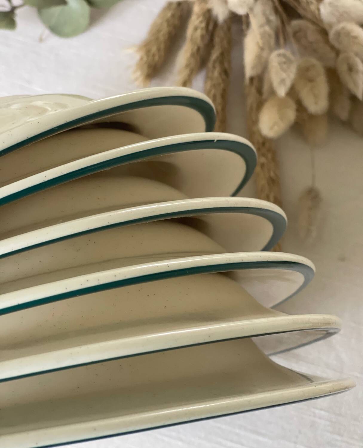 6 earthenware soup plates