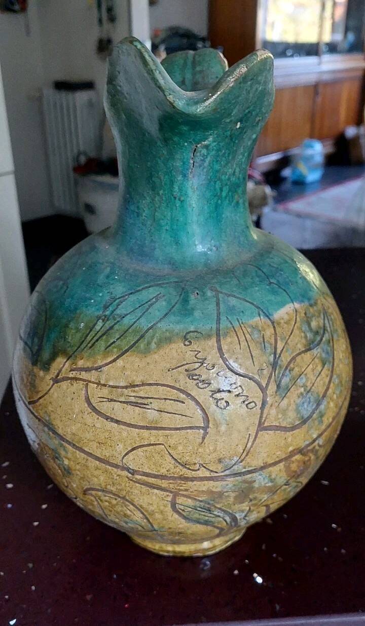 Brocca smaltata Seminara Calabria Paolo Condurso firmata