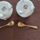 Vintage porcelain salt and pepper shakers.