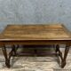 Magnificent Louis XVI style center flat desk in solid walnut circa 1850