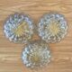 Set of 3 vintage amber moulded glass wall lights and ceiling lights.