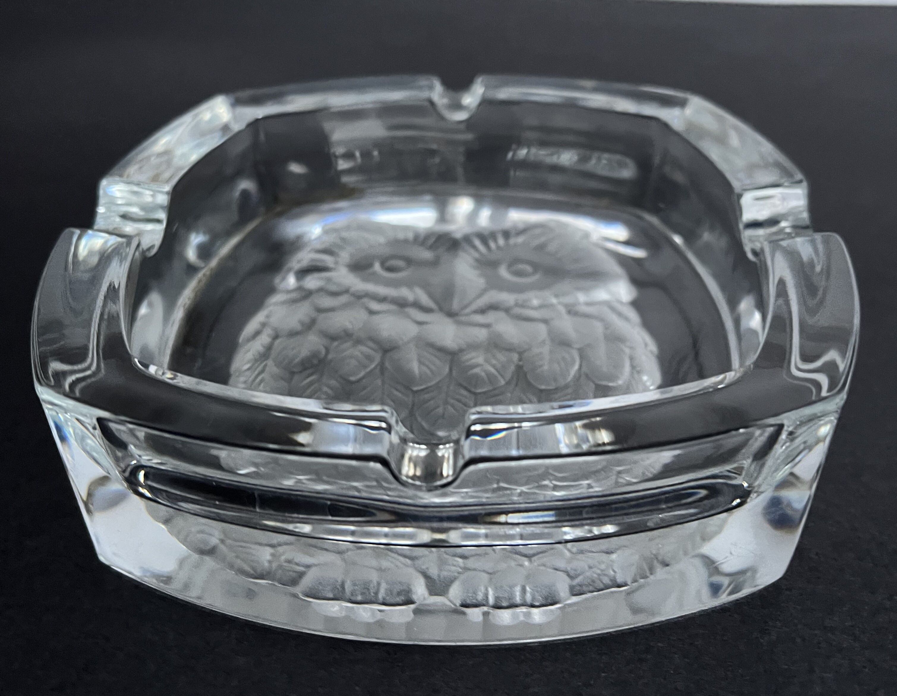 Cut crystal ashtray