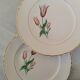 Plates Dessert Cake Old Earthenware Moulin des Loups Orchies Tulip Model
