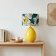 irresistible vintage lamp, wax print with stylised flowers