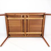 Table à manger en teck avec rallonges, de design danois, années 1960