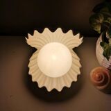 Huître de lampe de table en céramique de cru avec la perle, années quatre-vingt