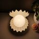 Vintage ceramic table lamp oyster with pearl, eighties