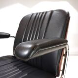 Martin Stoll set of 4 leather dining/conference chairs by Prof. Karl Dittert