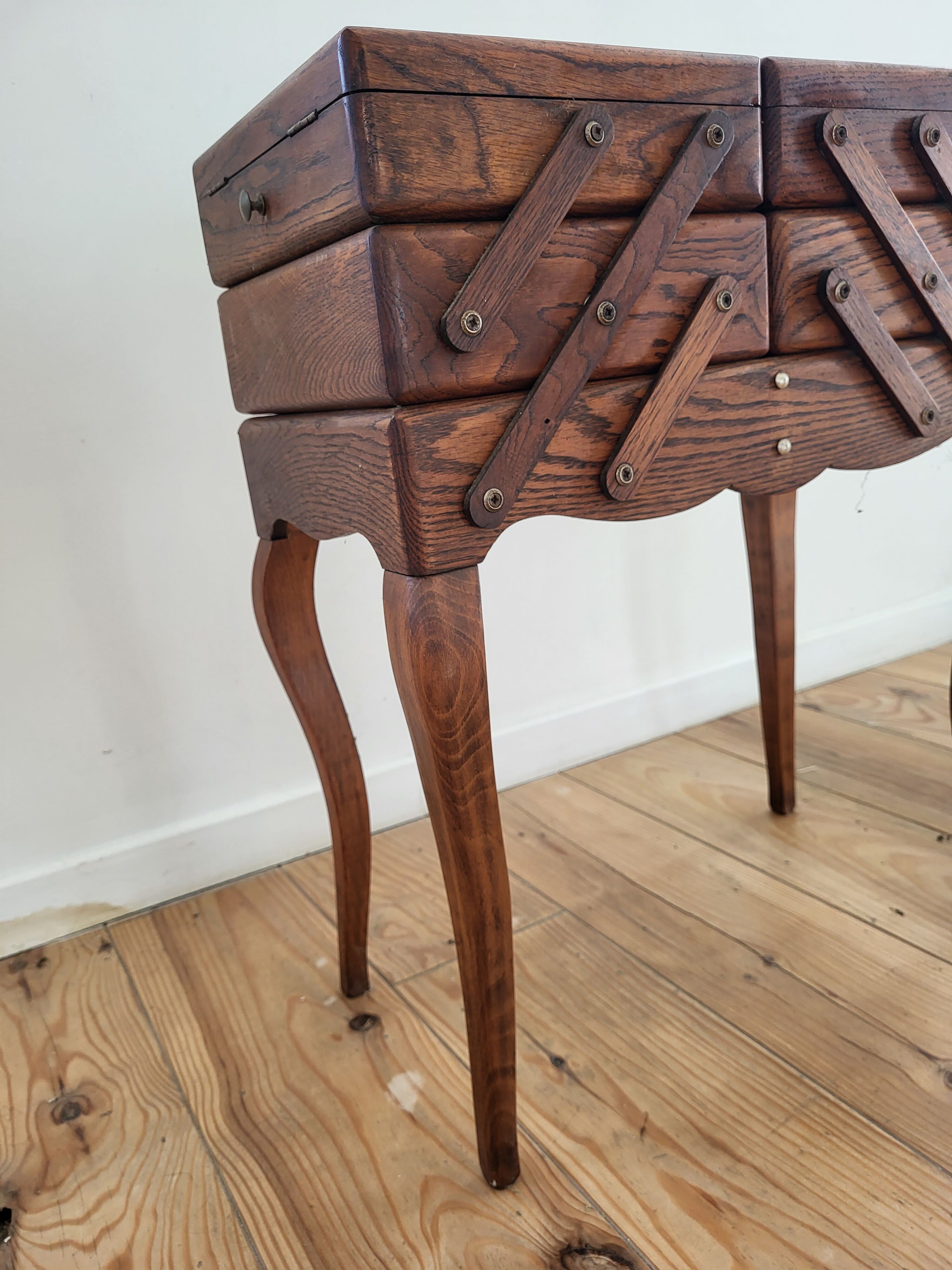 Art deco wooden seamstress