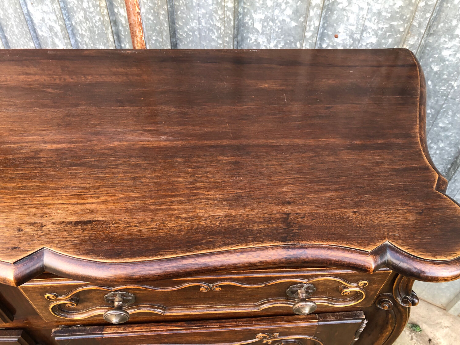 Louis XV style sideboard in solid walnut