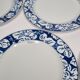 Set of six plates "Cacharel" porcelain with floral decoration, 27 cm