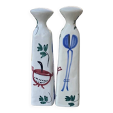 Art Nouveau salt and pepper shakers Italy