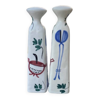 Art Nouveau salt and pepper shakers Italy