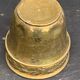 Pot cover in gilded brass, copper, chiseled and hammered pattern, foliage and cherries, old