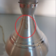 Paire de lampes space-age en aluminium et tissu des années 1970 - 1980
