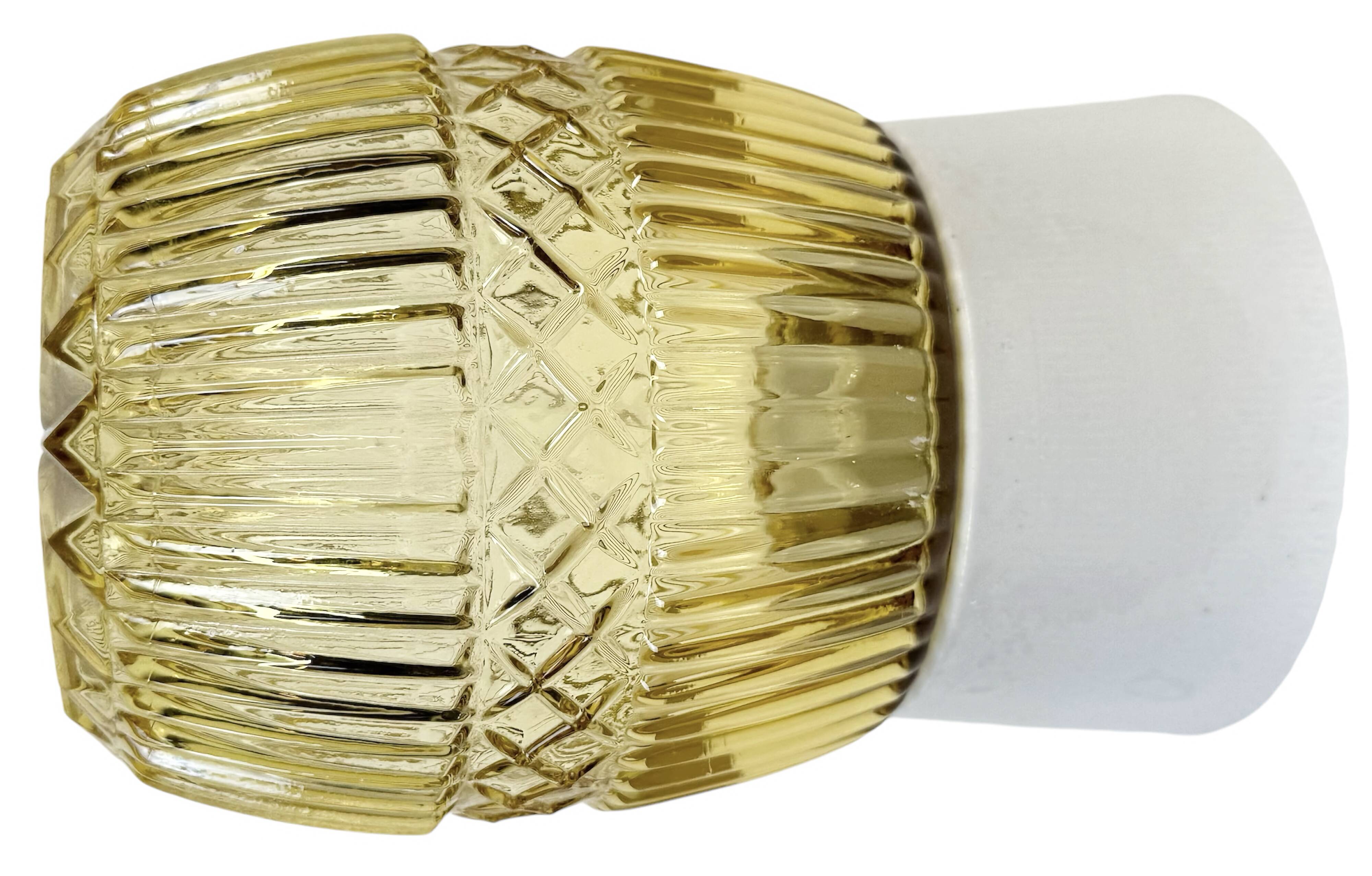 Vintage White Porcelain Ceiling Light, 1970s