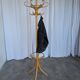 Porte-manteau en bois cintré vintage dans le style Thonet, porte-manteau des années 50