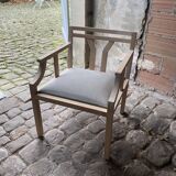 Fauteuil design bois brut