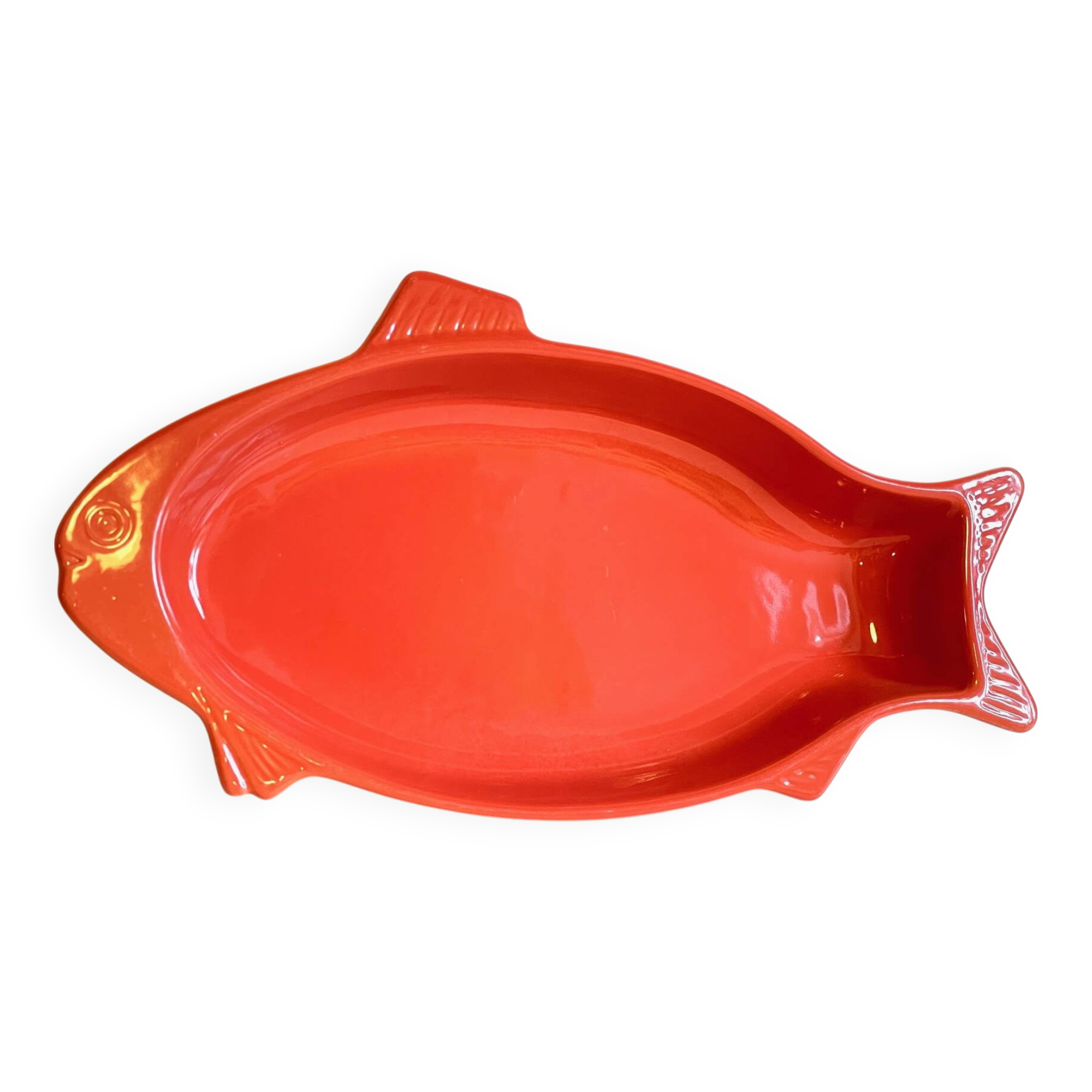 Emile Henry France ceramic dish FISH shape