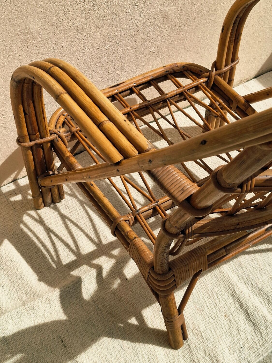 Audoux-Minnet rattan armchair 1950