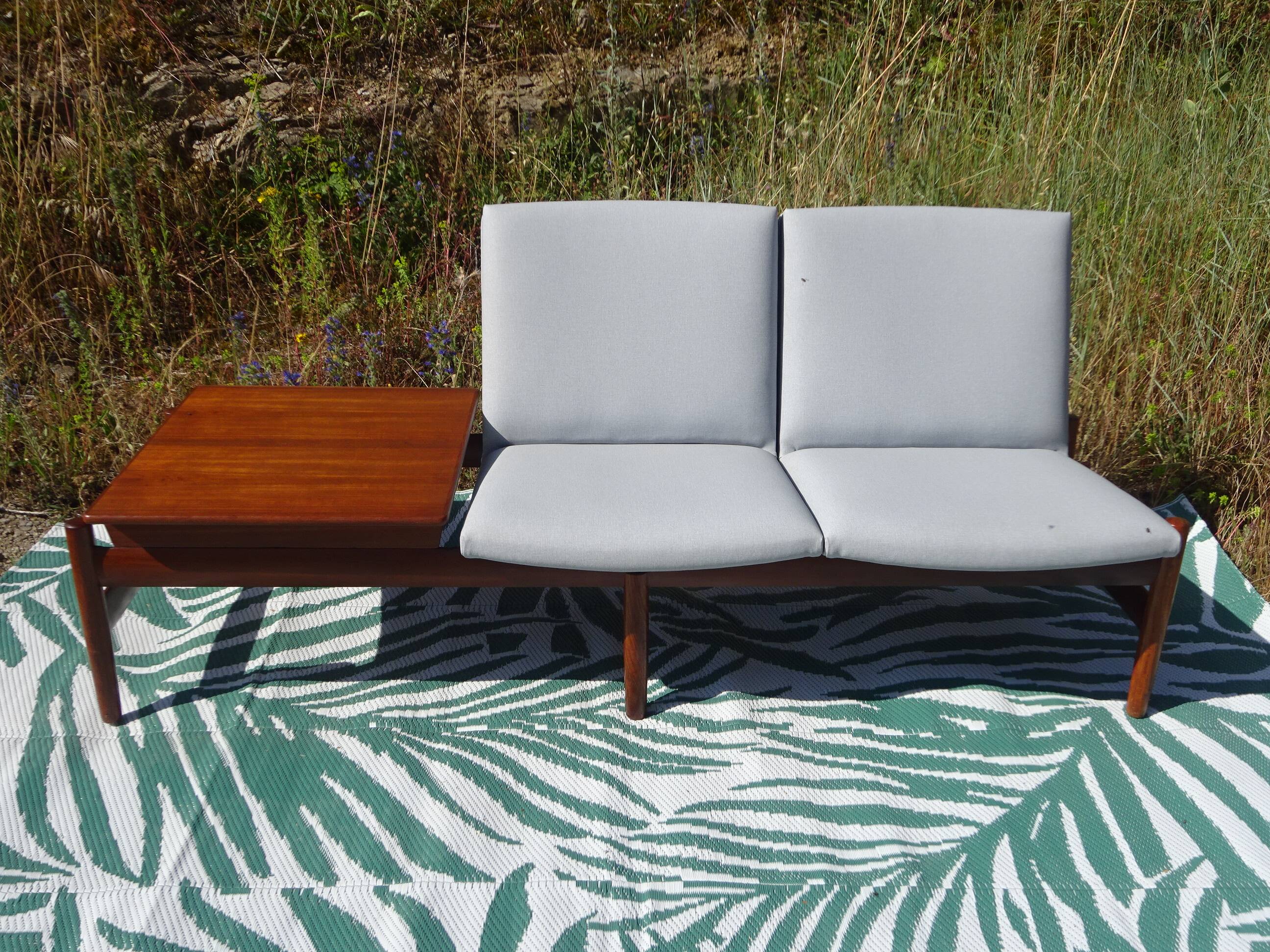Modular 3-seater sofa + a teak coffee table by Karl SØrlie & SØnner