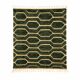 Green Boujad rug with a hexagonal pattern.