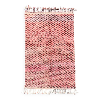 large pink Berber carpet beni ouarain