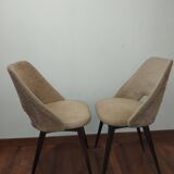 Beige vintage shaggy chairs